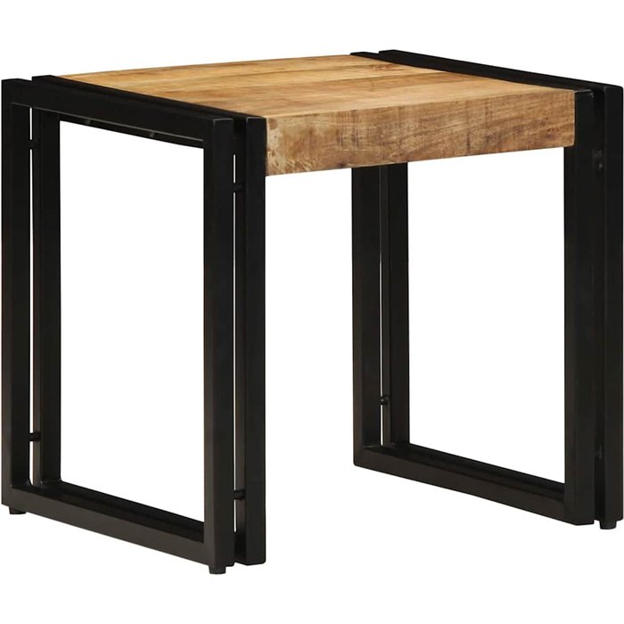 Mesa de centro, marrón, 40 x 40 x 38 cm, madera maciza de mango.