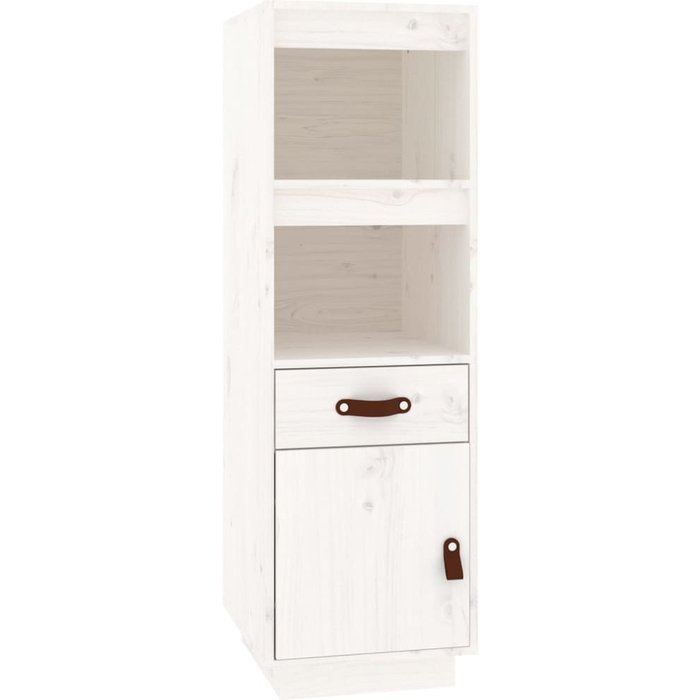 Aparador alto madera maciza de pino blanco 34x40x108,5 cm - comfortxl