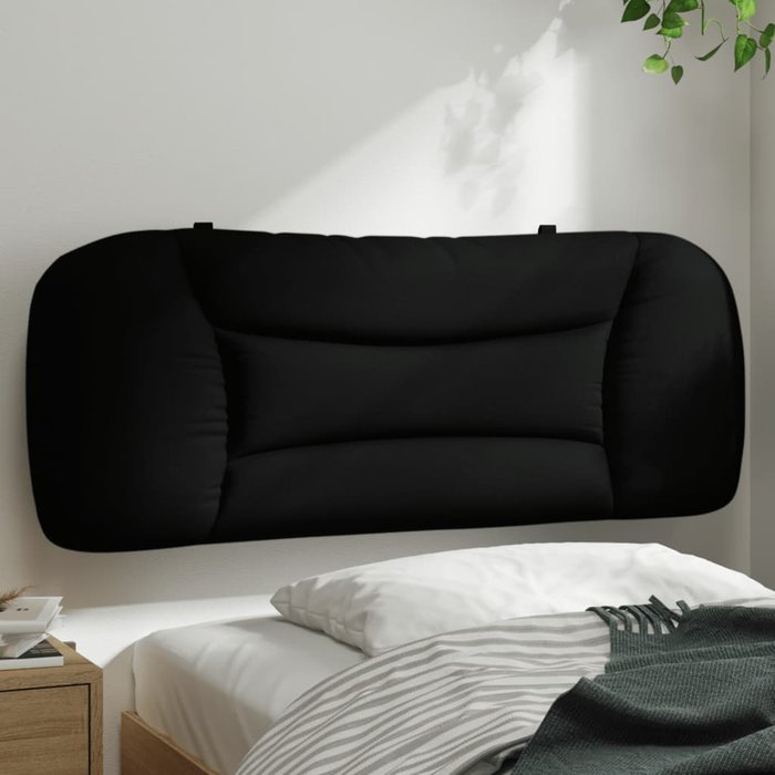 Cojín cabecero negro tela 100 cm