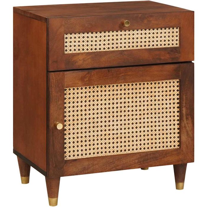 Mesas de noche con cajón 50 x 33 x 60 cm madera de mango maciza vidaxl