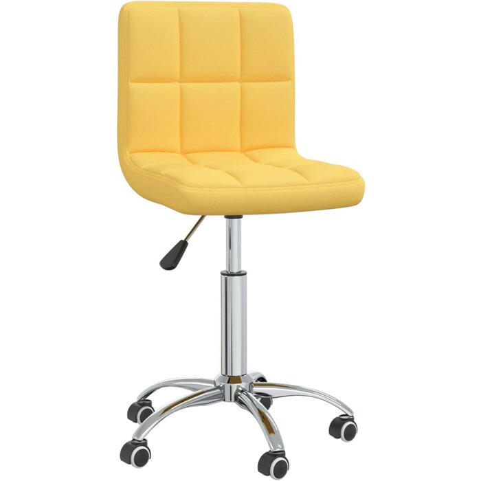 Silla de comedor giratoria tela amarillo mostaza