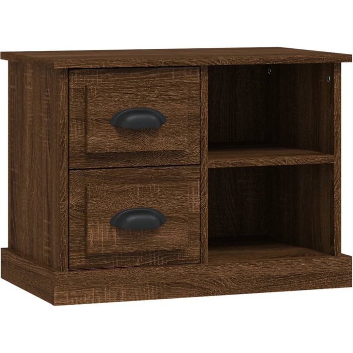 Mesita de noche,mesilla de noche marrón roble 60x35,5x45 cm cfw49666