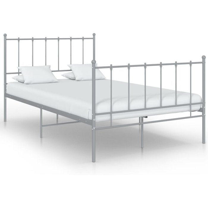Estructura de cama sin colchón metal gris 120x200 cm