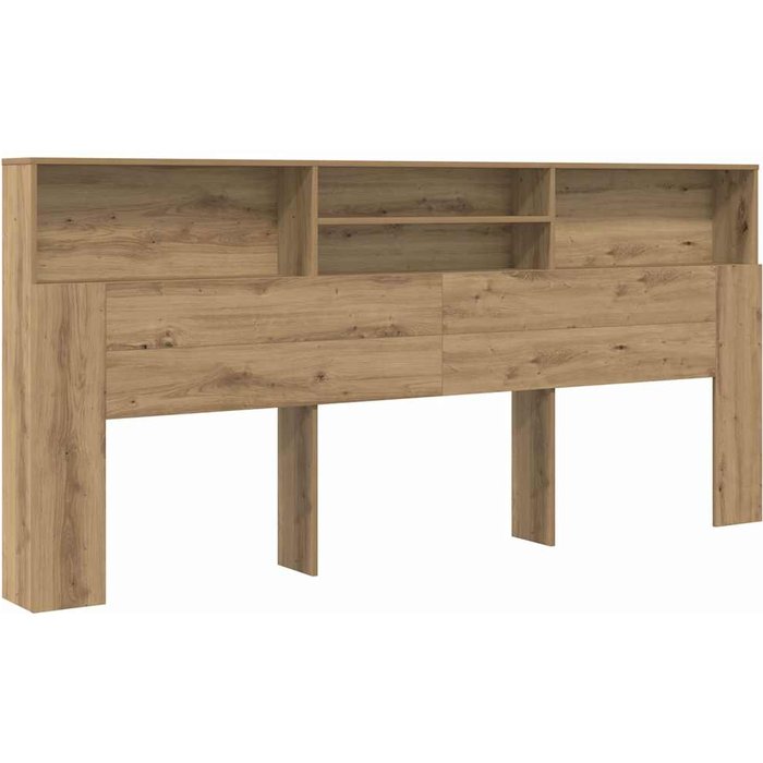 Cabecero cama - mueble cabecero con armario roble artesanal 220 x 19 x 101,5 cm