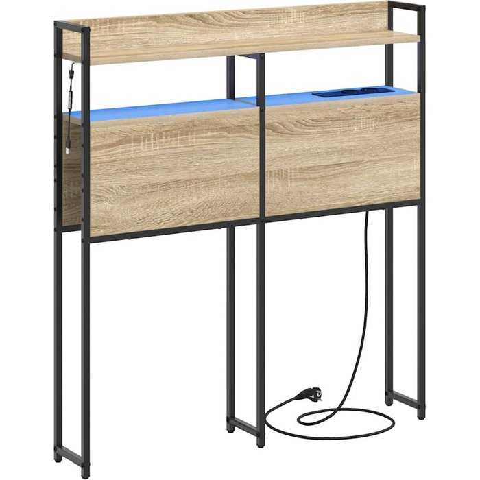 Cabecera de almacenamiento roble de sonoma 100 cm