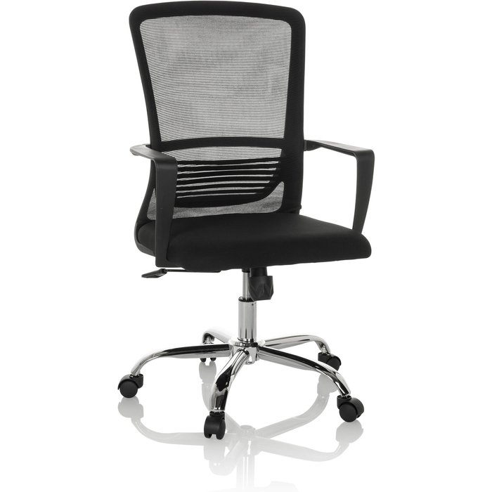 Silla de oficina / silla giratoria star-tec s malla / tela negro hjh office