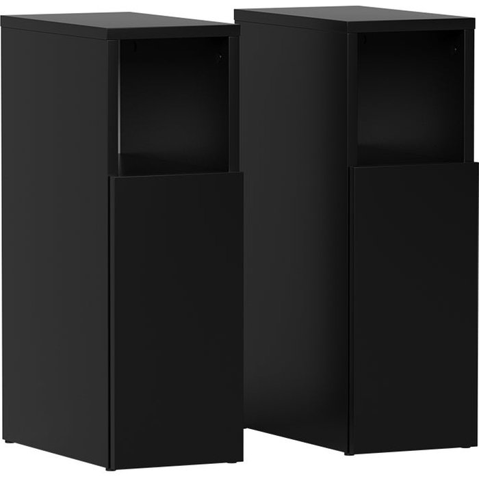 Vicco mesilla de noche enton, negro, lote de 2