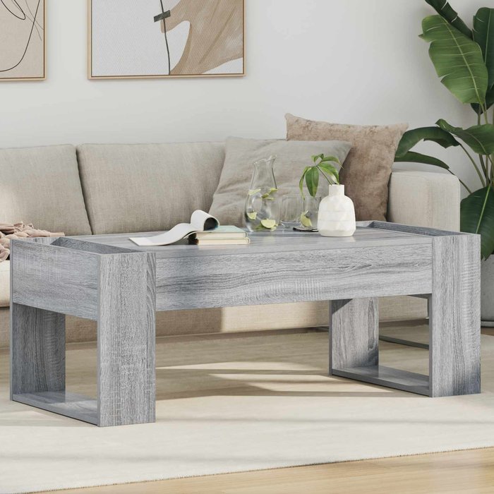 Mesa de centro sonoma grey, 110 x 50 x 41 cm, madera de ingeniería.