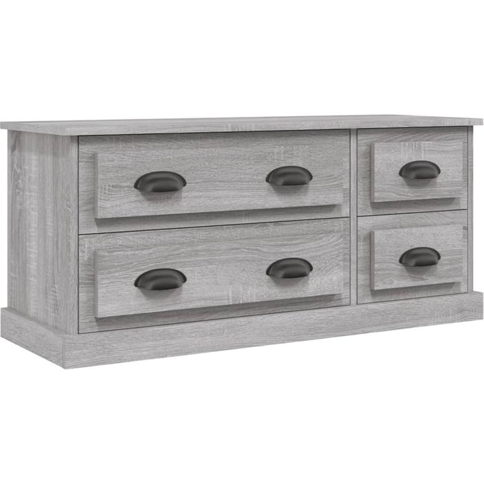 Mueble tv sonoma gris 100x35,5x45 cm madera contrachapada