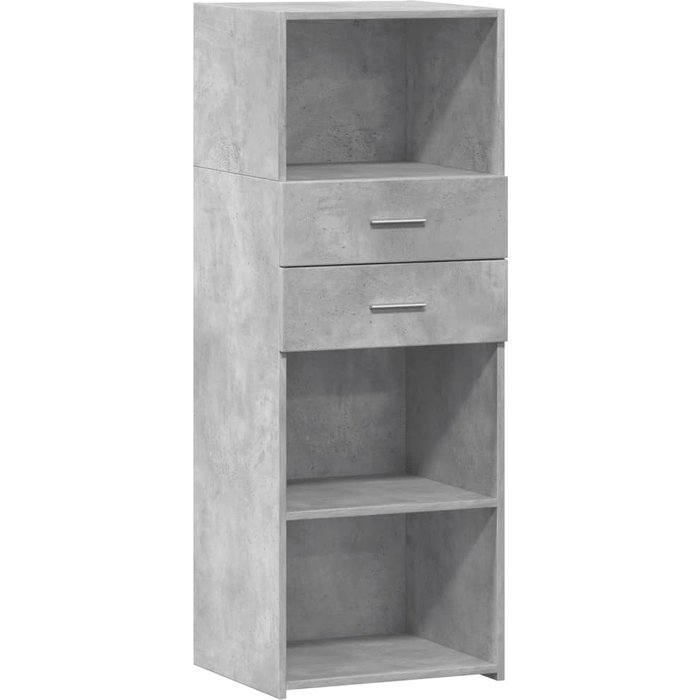 Aparador alto madera de ingeniería gris hormigón 45x42,5x124 cm - comfortxl