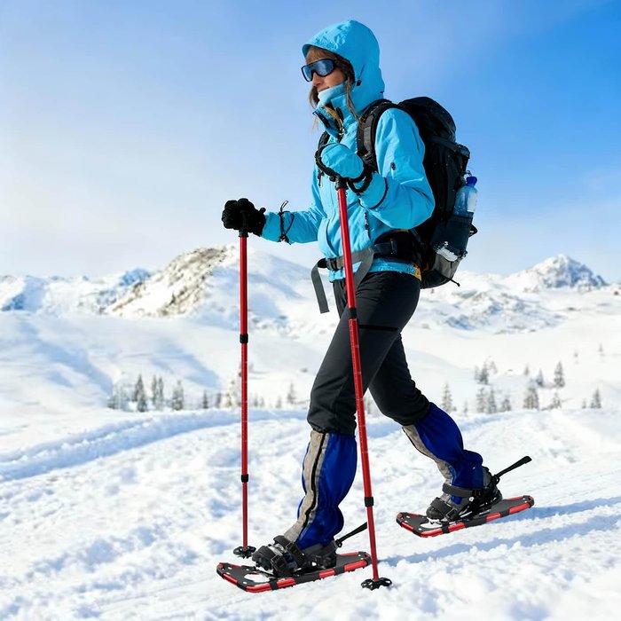 Raquetas de nieve 3 en 1 con bastones de senderismo 53 x 21 cm vidaxl