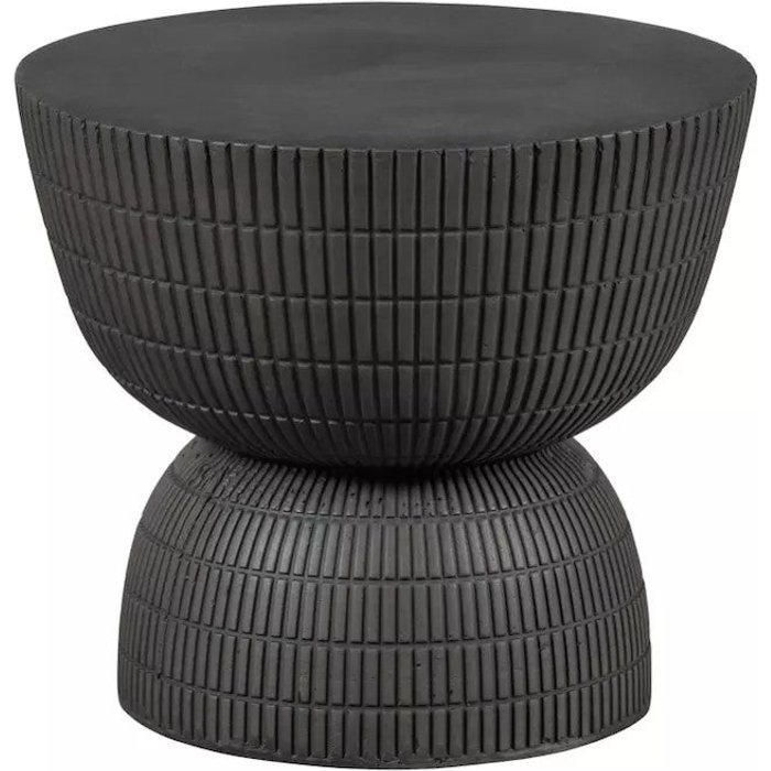 Mesa de centro redonda de hormigón marrón