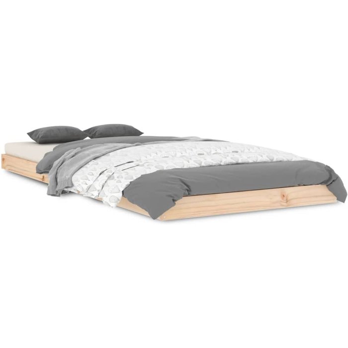 Estructura de cama madera maciza de pino 90x200 cm — comfortxl
