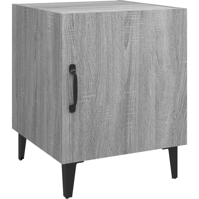 Mesita de noche gris sonoma madera contrachapada