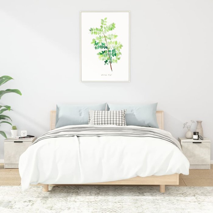 Maison exclusive - mesitas de noche 2 unidades color gris hormigón 40x39x40 cm