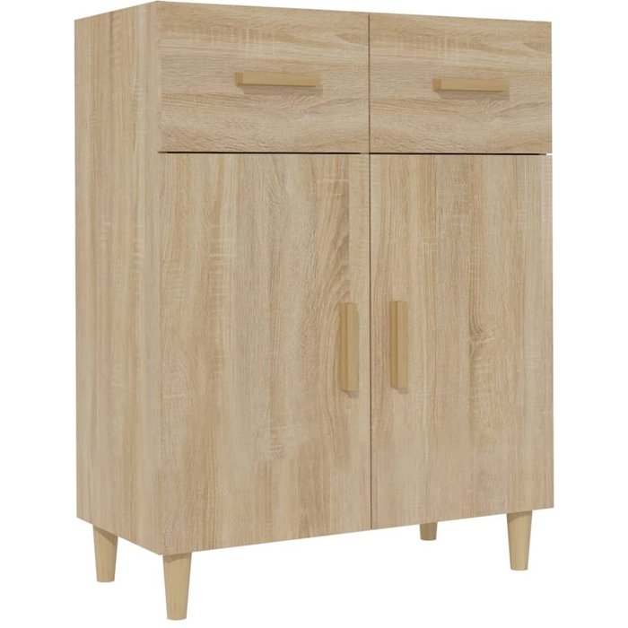 Aparador | vitrina de madera contrachapada roble sonoma 69,5x34x89 cm