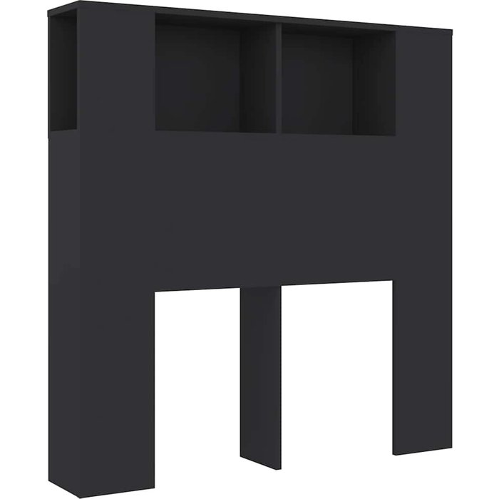 Cabecero cama mueble cabecero - negro 100x18,5x102,5 cm
