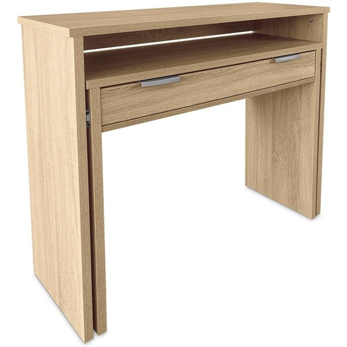Mesa escritorio extensible salma cambria 87cm al x 64cm an x 64cm l