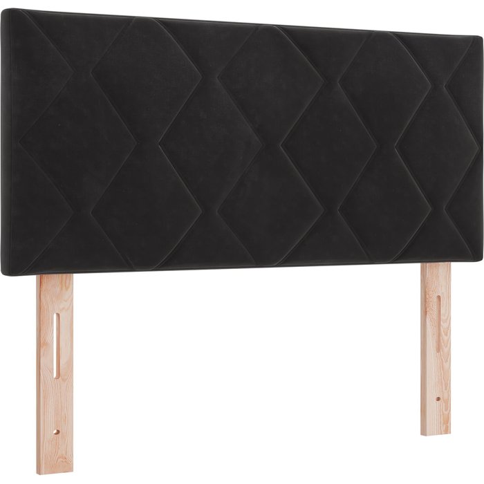 Cabecero diseño de bloques de diamante negro 100 cm de terciopelo cfw2182896