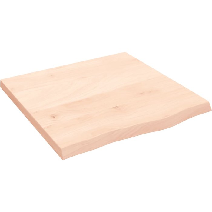 Estante de pared en madera maciza de roble sin tratar 60x60x(2-4) cm - comfortxl