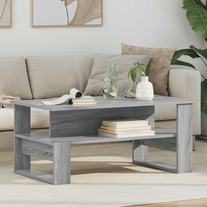 Maison exclusive - mesa de café gris sonoma 90 x 50 x 40 cm madera de ingeniería