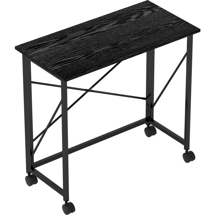 Escritorio plegable homcom mdf negro 80x40x75 cm 836-606v01bk