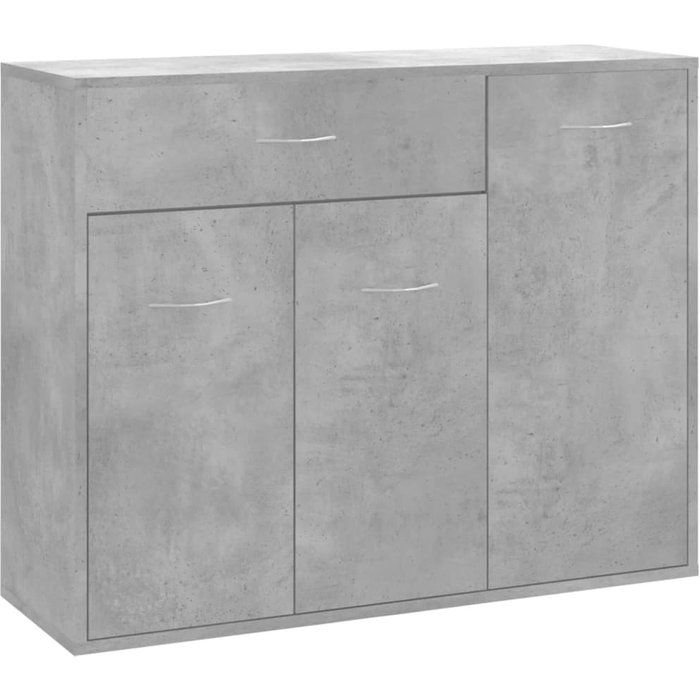 Aparador de madera contrachapada gris hormigón 88x30x70 cm - comfortxl