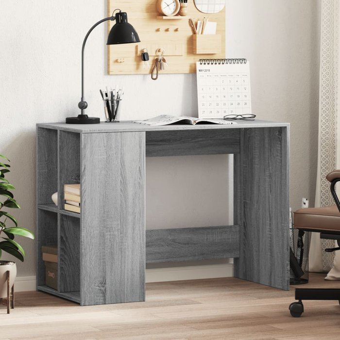Maison exclusive - escritorio de madera de ingeniería gris sonoma 102x50x75 cm