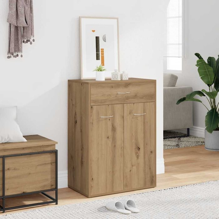 Zapatero madera de ingeniería roble artisan 60x35x84 cm