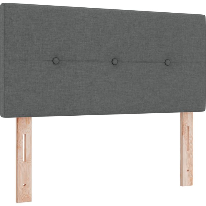Cabecero botón capitoné gris oscuro 90 cm tela cfw3083948