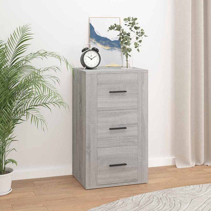 Maison exclusive - aparador de madera contrachapada gris sonoma 40x33x70 cm