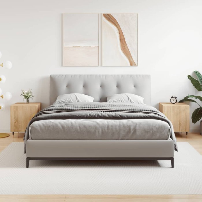 Mesitas noche 2 uds madera ingeniería roble sonoma 40x40x50 cm - comfortxl