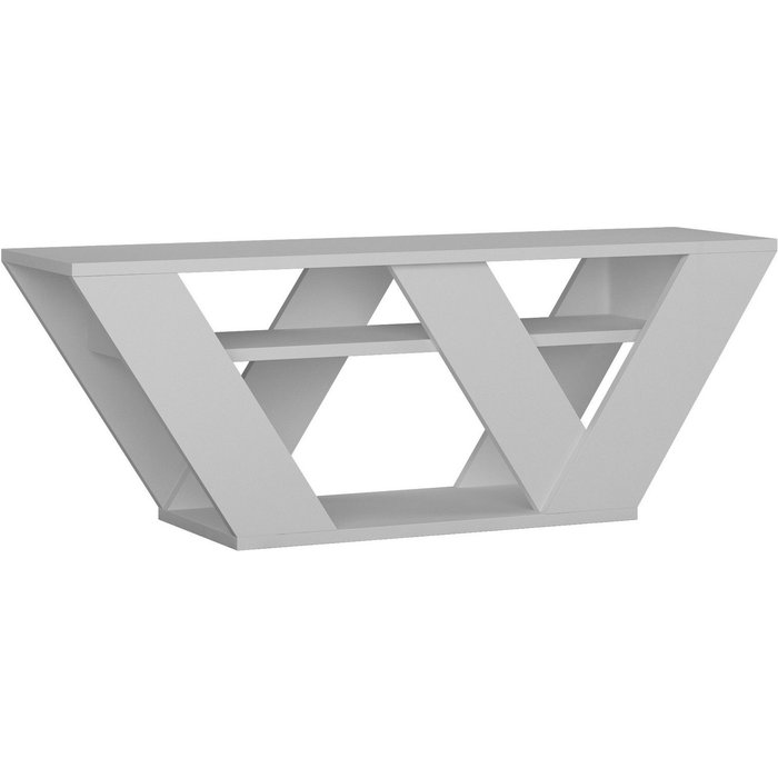 Mueble tv - 1 estantería - blanco - zanelo