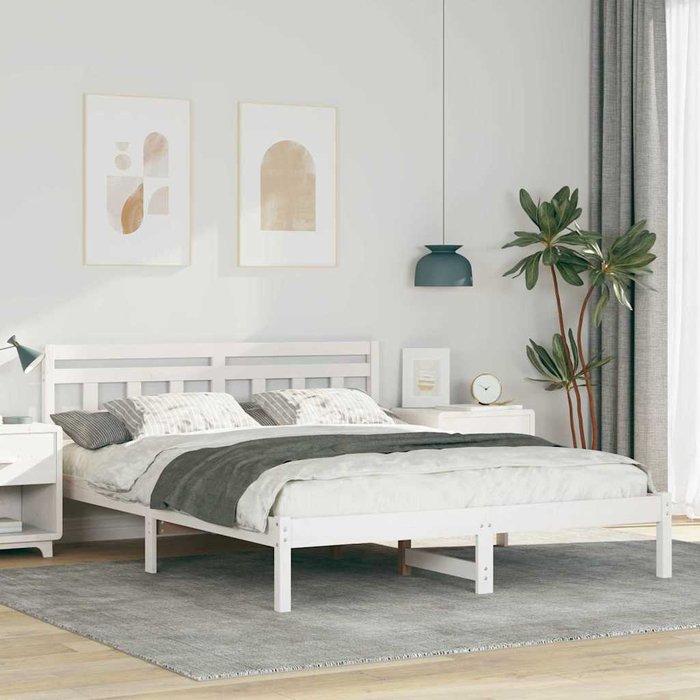 Estructura de cama 150 x 200 cm madera de pino macizo vidaxl