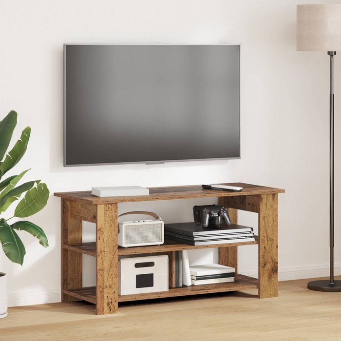 Mueble de tv de madera antigua, 100 x 40 x 50 cm