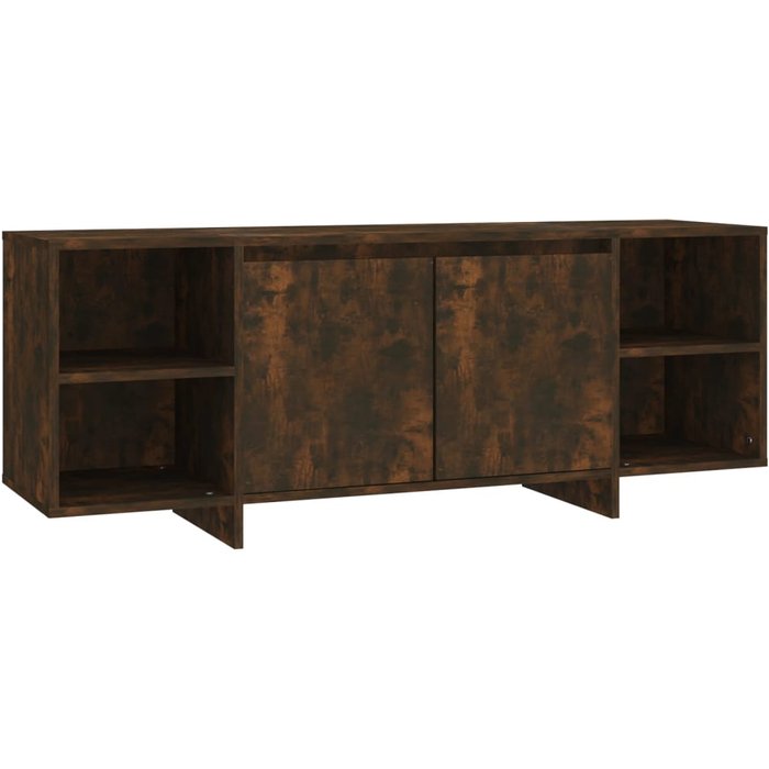 Mueble de tv madera de ingeniería roble ahumado 130x35x50 cm - comfortxl