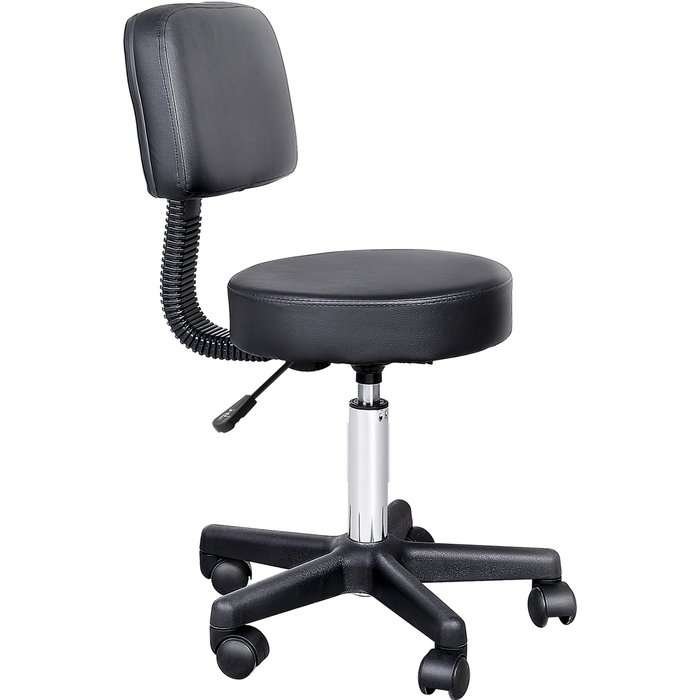 Taburete giratorio profesional para trabajo y salón de belleza con ruedas