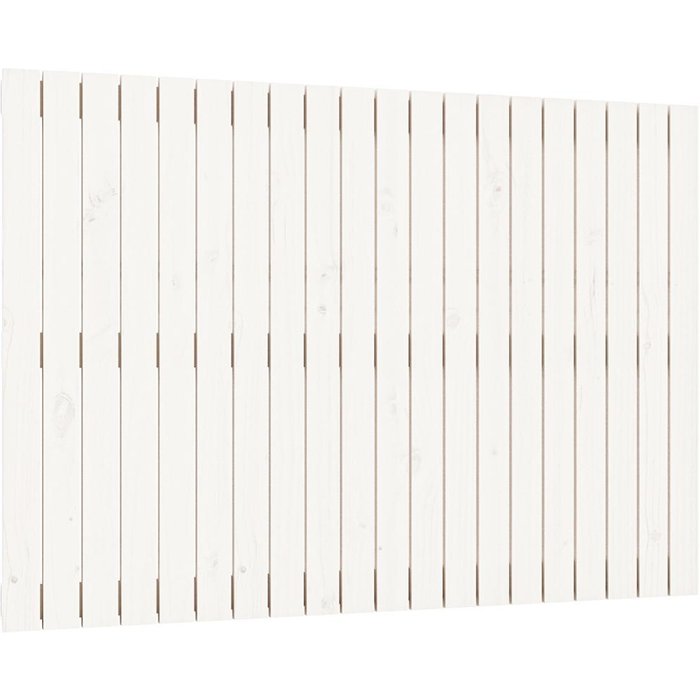 Cabecero de cama - mueble cabecero pared madera maciza pino blanco 127,5x3x90 cm