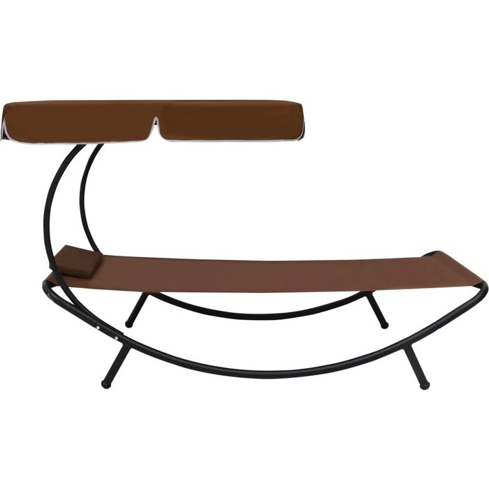 Tumbona | letto singolo de exterior con dosel y almohada marrón cfw52119