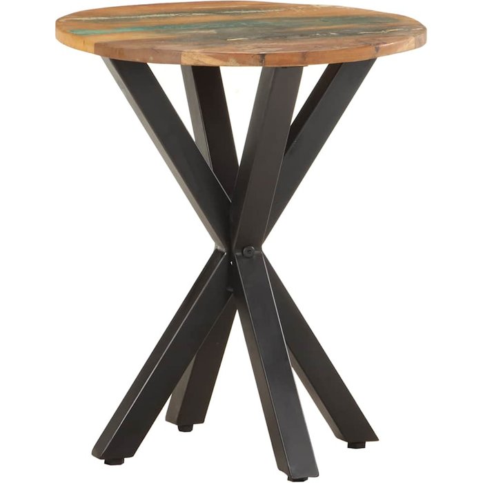 Mesita auxiliar de 48x48x56 cm. madera maciza reciclada.