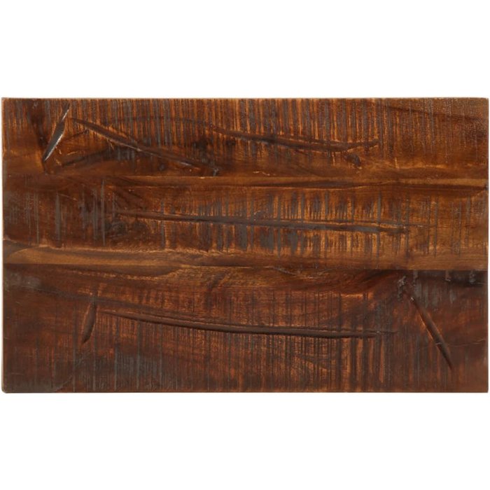 Tablero rectangular de 50x30x3,8 cm, fabricado en madera maciza reciclada.