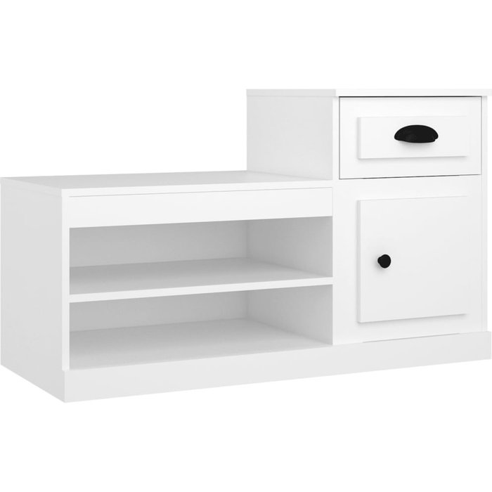 Mueble zapatero madera contrachapada blanco 100x42x60 cm - comfortxl
