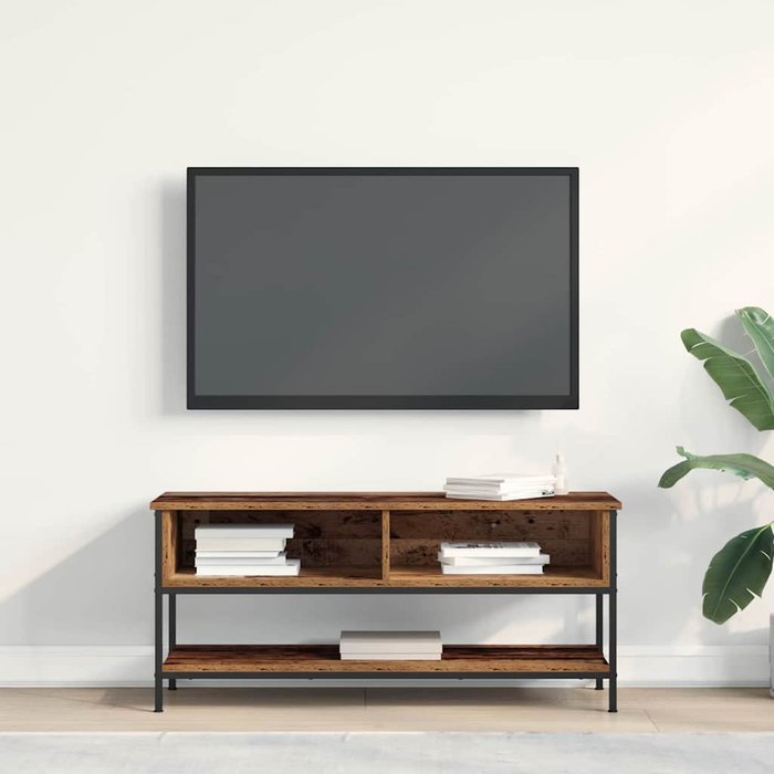 Mueble de tv de pared, madera antigua, 100 x 35 x 45 cm