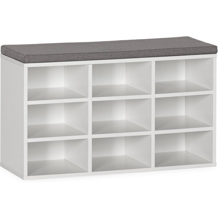 Banco zapatero samuel color blanco 9 huecos