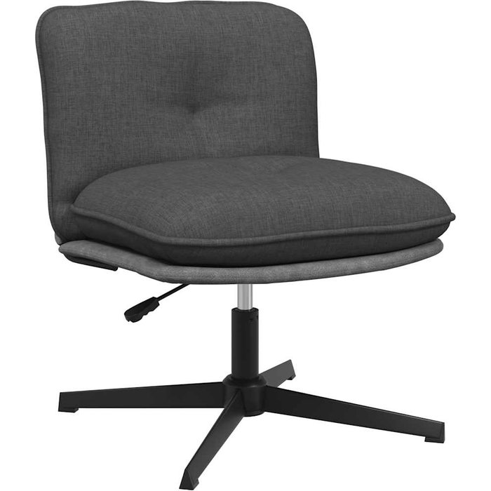 Silla de oficina giratoria de tela gris oscuro