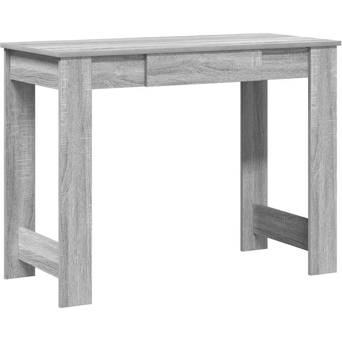 Escritorio de madera contrachapada gris sonoma 100x45x75 cm cfw59529