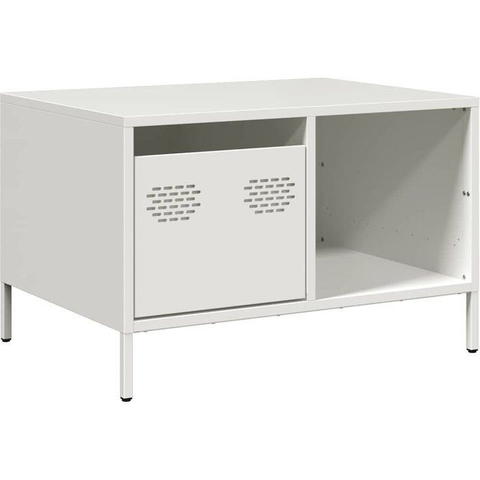 Mesa de centro acero laminado en frío blanco 68,5x50x43,5 cm - comfortxl