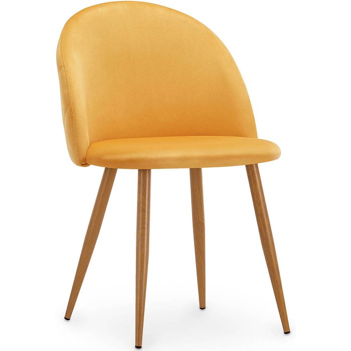 Silla de comedor - tapizada terciopelo - respaldo con patrón - bennett