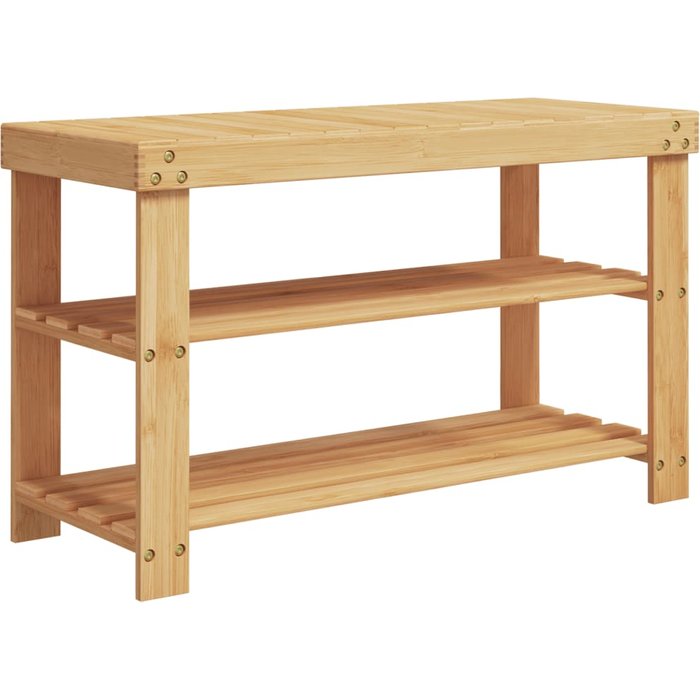 Mueble zapatero | armario zapatero de 3 niveles bambú 70x27,5x45 cm cfw80231