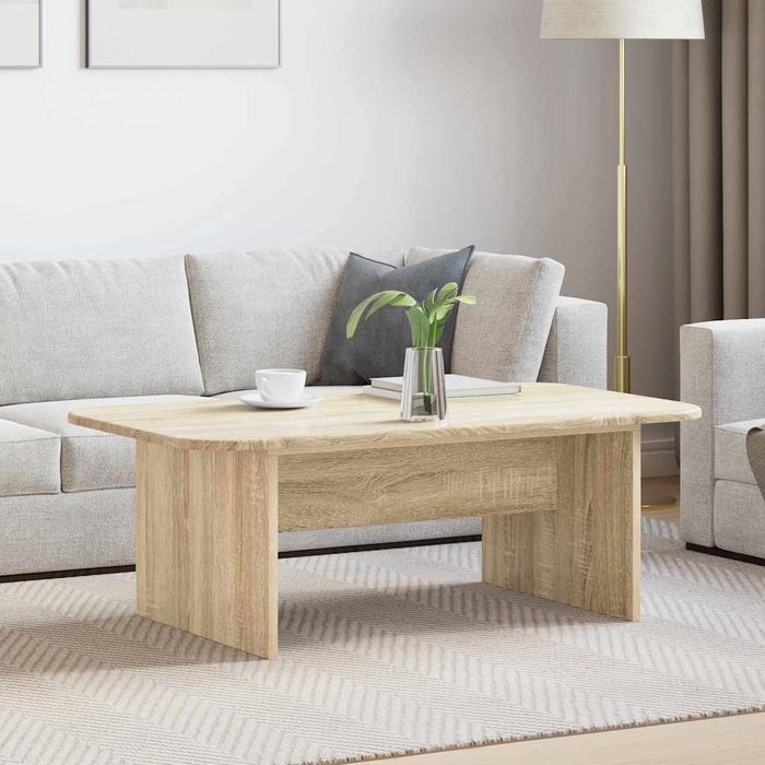 Mesa de café roble 93 x 53 x 33 cm madera de ingeniería